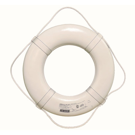 JIM-BUOY Jim-Buoy GW-30 U.S.C.G. Approved G-Series Life Ring - 30", White GW-30